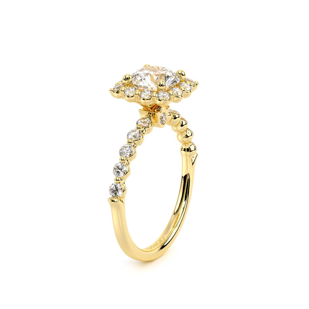 Renaissance-990CU20-14K Yellow Gold Cushion
