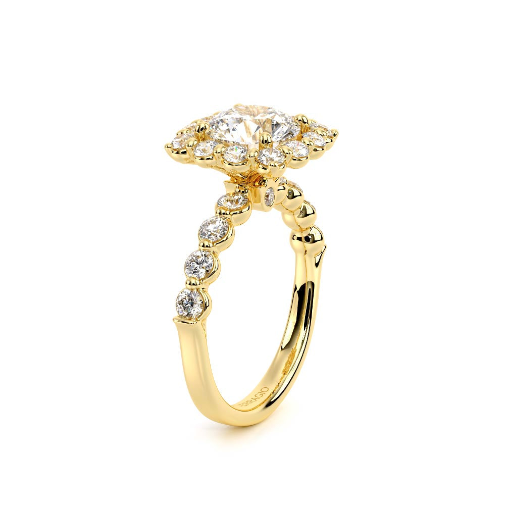 Renaissance-990CU25-18K Yellow Gold Cushion