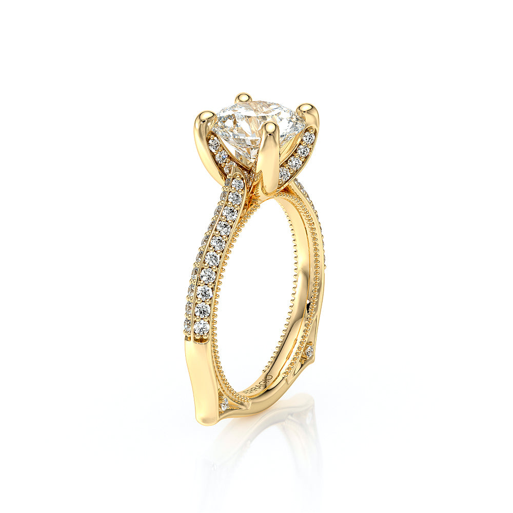 Vanguard-2204R-14K Yellow Gold Round