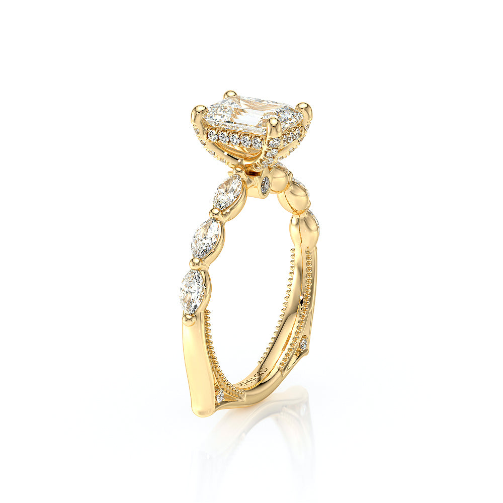 Vanguard-2205EM-14K Yellow Gold Emerald
